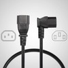 CERRXIAN 40cm Right Angle IEC 320 C13 to C14 Power