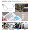 WEMOOTANTS Large Bifocal Reading Glasses 1.25 for Men Blue Light
