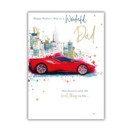 Words 'n' Wishes Father's Day Card for Dad, Sentimental Card for Father's Day, 23.5 x 16.5 cm,