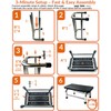 Step Stool, 440 lbs Heavy-Duty, Non-Slip Stainless Steel Platform for