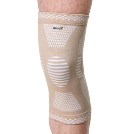 NEOtech Care Bamboo Fibre Supportive Knee Brace - Breathable Material - for Men/Women (Beige, 1 Unit, Size S)