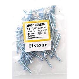 Astone Wood Screw Mini Packs (50, 8 X 1 1/4")