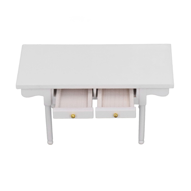 1: 12 Dollhouse Desk Wooden Modern Miniature Table Mini Writing