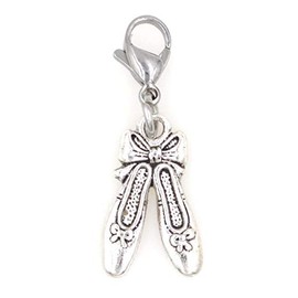 Ballet Slippers Clip on Charm Perfect for Necklaces Bracelets 100F