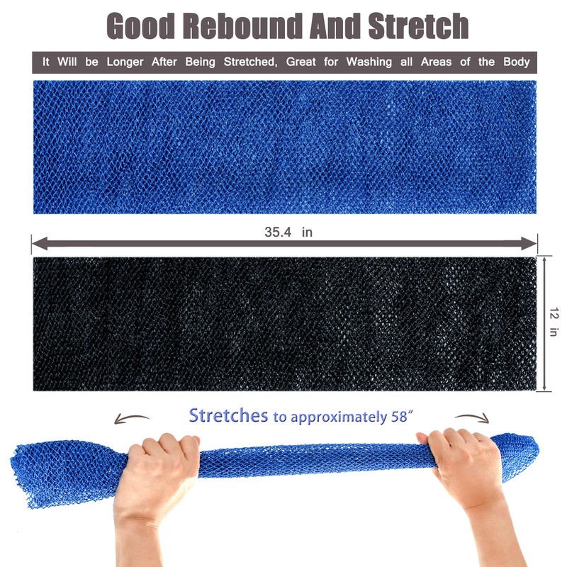 African Net Sponge, 2 Pieces Exfoliating Premium Nylon Bathing/Wash Net