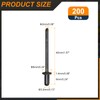 sourcing map 200Pcs 1/8"x1/4" Round Head Blind Rivets, Zinc-Plated Carbon