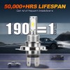ROADSUN Upgraded 3570 CSP 6000K White LED Headlight Bulbs for