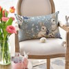 Easter Bunny Blue Throw Pillow Cover, 12 x 20 Inch