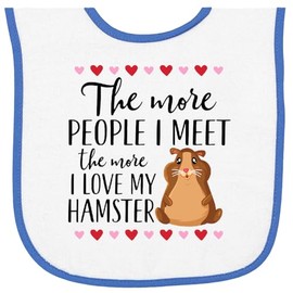 inktastic Hamster Funny Childs Outfit Baby Terry Cloth Bib White and Royal 3e167