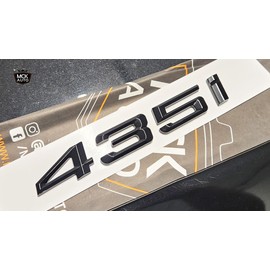 MCK Auto - 435i Black Glossy Front Rear Rear Black Badge Logo Boot Emblem Sticker Glue Tuning