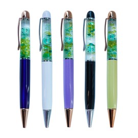 Sikyby Frog Cute 3D Floater Liquid Writing Journaling Office Pen Unique Gift For Women Men Kids Set of 5 Pens
