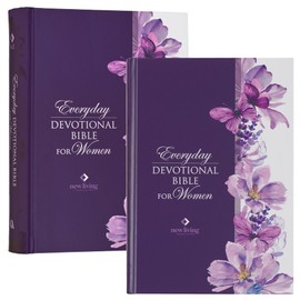 NLT Holy Bible Everyday Devotional Bible for Women New Living Translation, Purple Floral Printed, Flexible Daily Bible Reading Plan Options (NLT Womens Devo Editions)