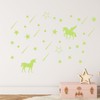 3 Pieces Glow in The Dark Unicorn Wall Decals Luminous