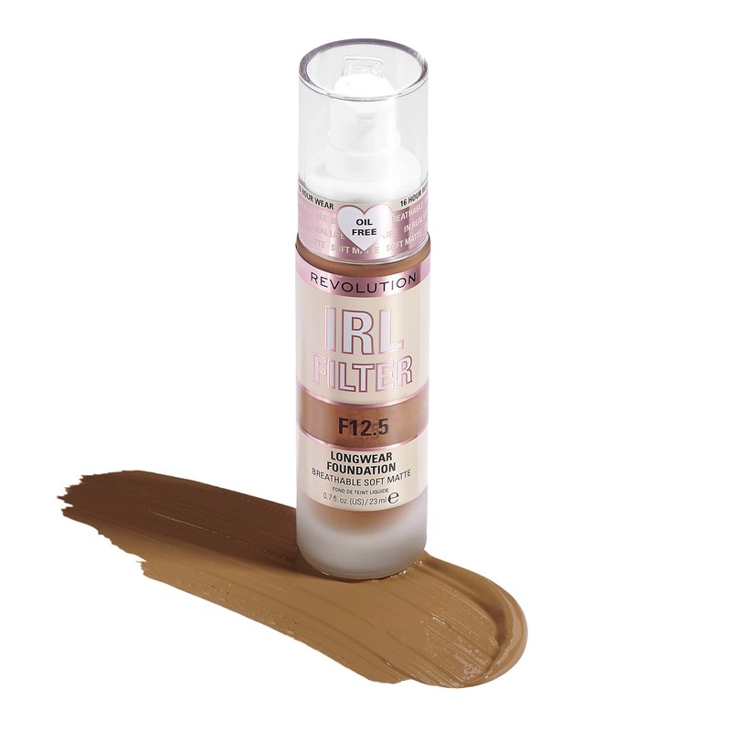 Makeup Revolution IRL Filter Longwear Foundation, Medium to Full Coverage,