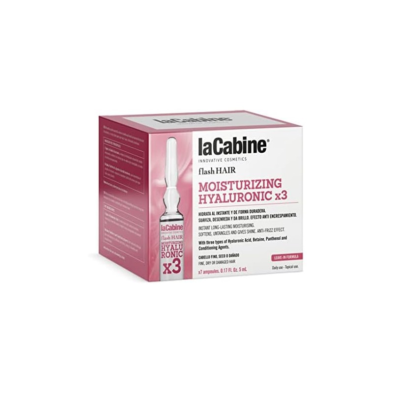 Lacabine Caja de Ampolletas Capilares Flash Hair Moisturizing Hyalironic X3