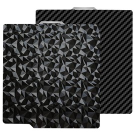 257x257mm PET PEO Placa de construcción de doble cara para Bambu Lab X1C/X1/X1E/P1P/P1S/A1, placa de hoja de acero de resorte de fibra de carbono PET+