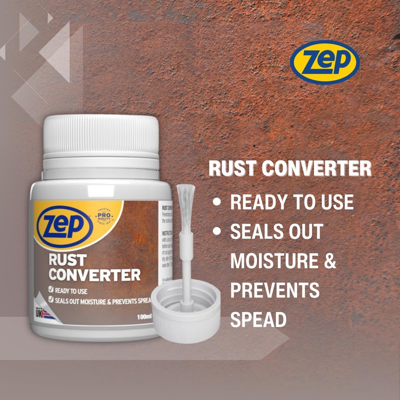 Zep Rust Converter and neutraliser with a brush for easy