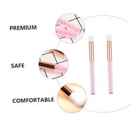 Beavorty 2pcs Pink Eyeshadow Brush Makeup Tool Blackhead Brush Eye Applicator Cleaning Brush for Deep Nose and Eye Makeup Cleaning
