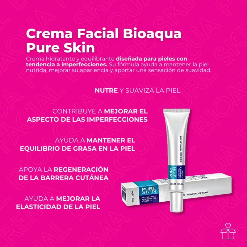 Crema Pure Skin Antiacné Controla Grasa Brotes 30g