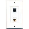 RiteAV 1 Port Cat6 Ethernet White 1 Port RJ45 Shielded