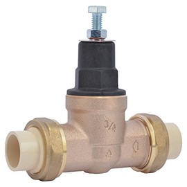 Cash Acme EB45 Pressure Regulating Valve, Double Union, 3/4 Inch CPVC, Poly Top, 45 PSI, 23890-0045