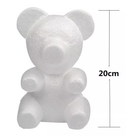 Liven&Decor 5 Osos De Unicel Molde Hielo Seco P/ Manualidades Con Flores