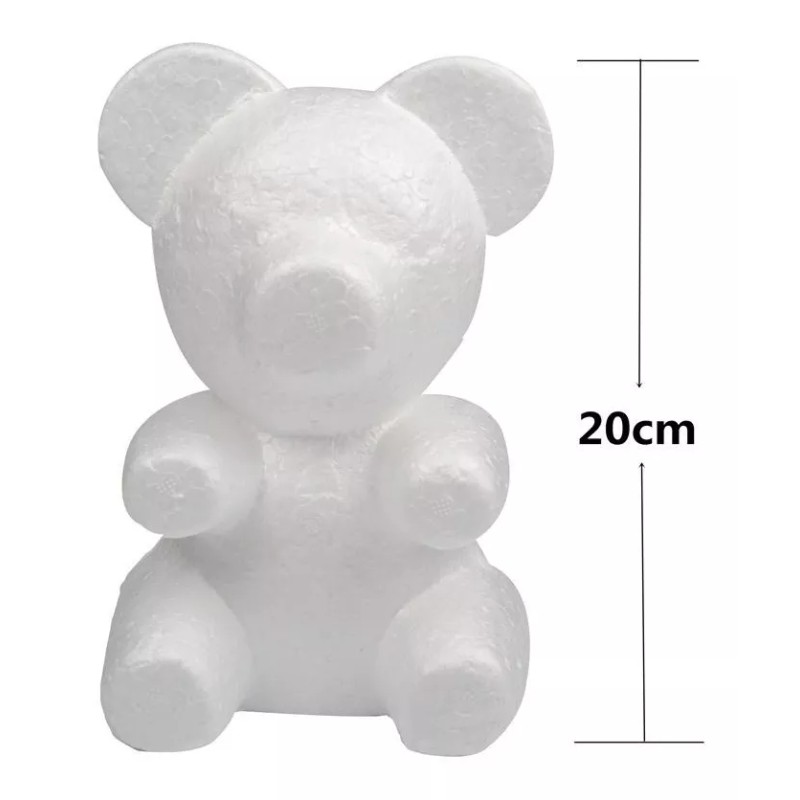 Liven&Decor 5 Osos De Unicel Molde Hielo Seco P/ Manualidades