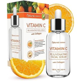 Natural Chemist Suero Facial Con Vitamina C Y Colágeno Mejora La Elasticidad De La Piel, Reduce Las Manchas Oscuras Y Las Arrugas, Ilumina El Cutis -