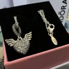 Collar Corazón Y Alas De Ángel En Pavé + Kit
