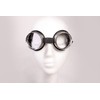 Steampunk Metal Goggles - Clear Glass Lens with Aluminum Metal