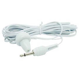 Maxar Electric MTV-Y3 Earphones for TV and Radio, Cord Length: 1.6 ft (3 m), 1.3 inches (3.5 mm) Plug, Monaural, Bulk Purchase, Hospital Facilities Distribution (White, 1 Piece)