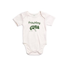 Eidos Beautiful baby bodysuit as a gift directly for birth or as comfortable clothing for the first months of the offspring - in natural organic cotton, light beige