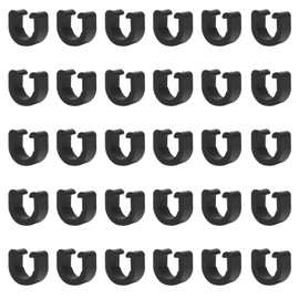 Bicycle Cable C-Clips Black 30Pcs: Brake Cables Clamps for Bicycles - Housing Hose Guide Clamps, Plastic