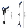 Blue Foldable Long Pick Up Reacher Grabber Helping Hand Tool