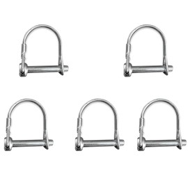 Aoktorkit 5Pcs Wire Lock Pin 10mm x 50mm Shaft Locking Pin Hitch Pin with Round Arch Safety Coupler Pin for Farm Trailers Lawn Garden, AOK0349-10mm*50mm