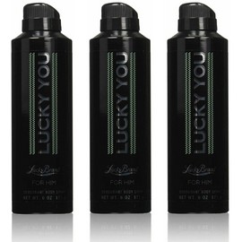 Lucky You for Men by Lucky Brand Deodorant Body Spray 6.0 oz NEW **PACK OF 3**