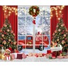 10x8ft Vinyl Christmas Photography Backdrops Xmas Window Photoshoot Backdrop Xmas