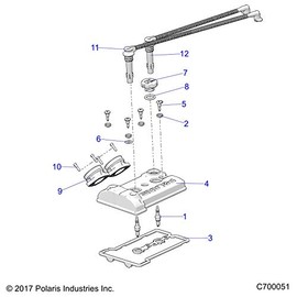 Polaris ATV Oil Fill Cap Assembly, Genuine OEM Part 1205012, Qty 1