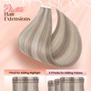 Elailite Tape in Hair Extensions Human Hair Thick Real Remy