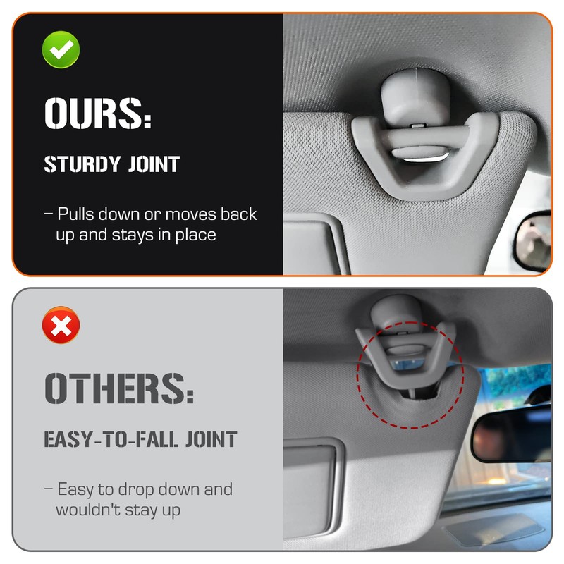 Left & Right Sun Visor with Light for 2013-2018 Nissan