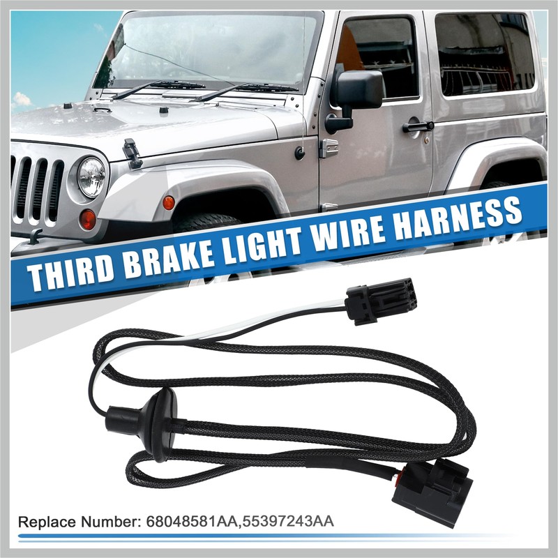 RATCHROLL Third Brake Light Wire Harness for Jeep Wrangler JK