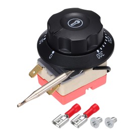 MECCANIXITY 2pcs Temperature Control Switch 250V, 16A 50-300°C Capillary Thermostat Temperature Control Switch for Oven Fryers Refrigerator Heaters