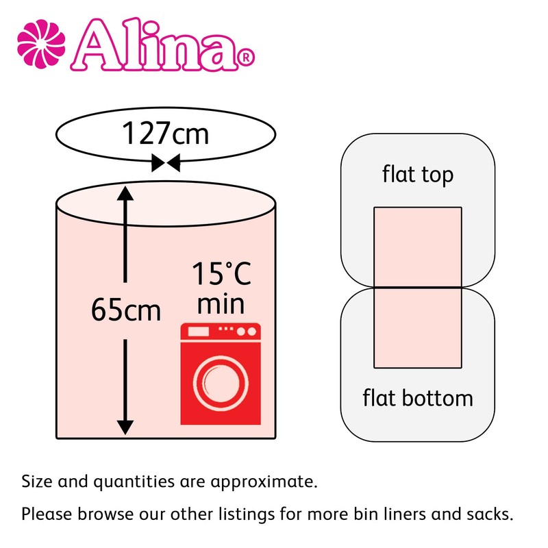 50 x Alina Dirty Laundry Bag with Water-Soluble Strip/Plastic Polythene