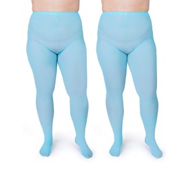 Silky Toes Plus Size Tights for Women Opaque Curvy Nylons Stockings 1-2 Pair Colored 1X 2X 3X 4X 5X 6X 7X