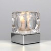 MiniSun Modern Glass Ice Cube Touch Table Lamp with Chrome