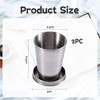 Cosmeria Folding Cups, 2 Pieces Stainless Steel Collapsible Cup with