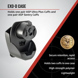 ASP Exo Duo Handcuff Case for Chain or Hinged Handcuffs, Carries 2 Pairs of Ultra Plus or Sentry Handcuffs, for Duty Belt, Police Vest, or Belt Pouch, Accessories, Police Gear, Law Enforcement Gear