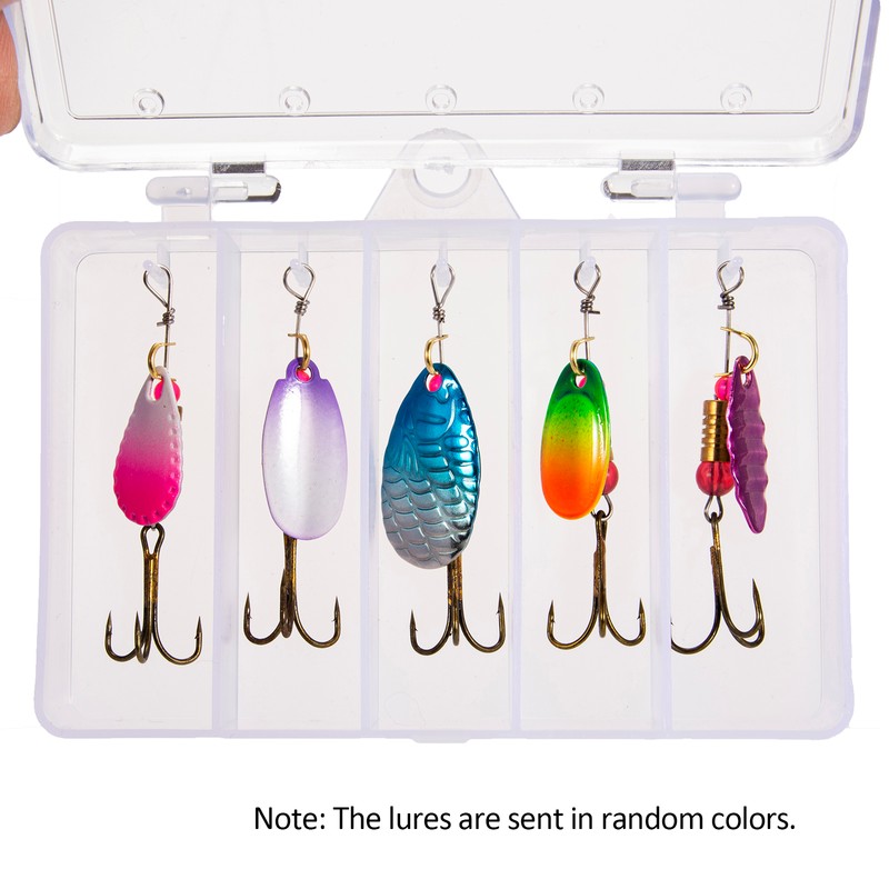 10pcs Fishing Lures Set Spinnerbait Assorted Metal Hard Lures Baits
