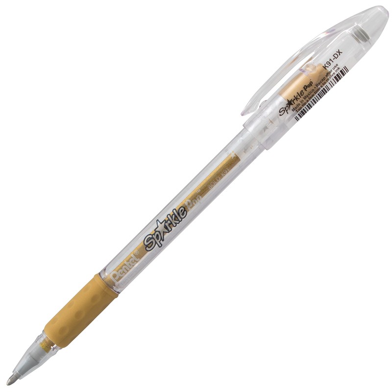 Pentel Arts Sparkle Pop Metallic Gel Pen, 1.0mm Bold Line,