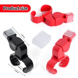 Vefungyan 4pcs Finger Grip Referee Whistle: Hand Held Coach Whistle Loud Crisp Sound with Rubber Sleeve for Hockey Football Soccer